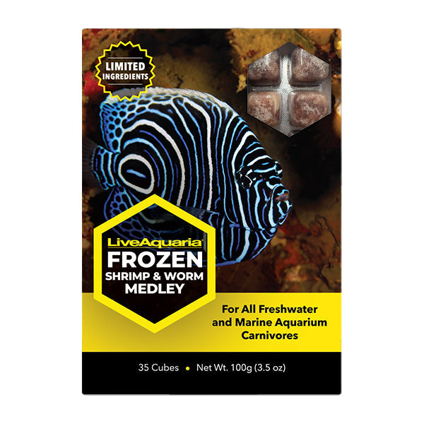 Frozen Shrimp & Worm Medley - 3.5 oz Cubes - 10 Pack