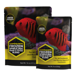 LiveAquaria® Frozen Spirulina Brine & Mysis Blend - 16 oz Flatpack