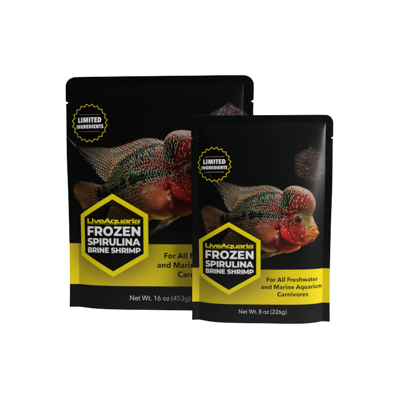LiveAquaria® Frozen Spirulina Brine Shrimp - 16 oz Flatpack