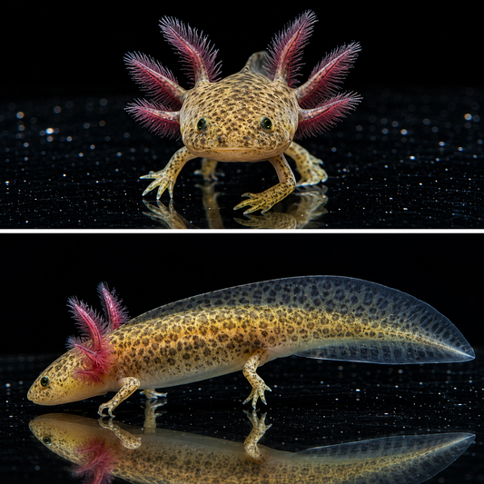 Melanoid Axolotl, GFP 2-4 inch