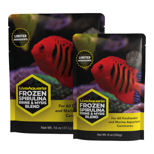 Frozen Spirulina Brine & Mysis Blend - Flatpacks - 10 Pack